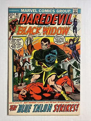 Buy Daredevil And The Black Widow 92 NM 1972 Marvel Comics Blue Talon • 159.90£