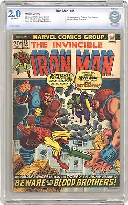 Buy Iron Man #55 CBCS 2.0 1973 0011967-AB-003 1st App. Thanos • 300.43£
