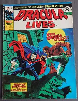Buy Dracula Lives UK Weekly Comic #39 July 19 1975 Werewolf By Night Frankenstein • 8.95£