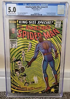 Buy Amazing Spider-Man Annual #5 CGC 5.0 (1968) 1st App Peter's Parents Marvel VG/FN • 68.73£