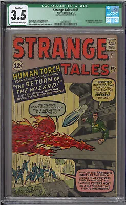 Buy Strange Tales #105 - CGC Qualified 3.5 - 2nd Appearance Of The Wizard • 40.21£