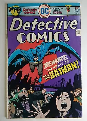 Buy DC Detective Comics #451 Dennis O'Neil Story; Al Milgrom Art VF 8.0 • 13.34£