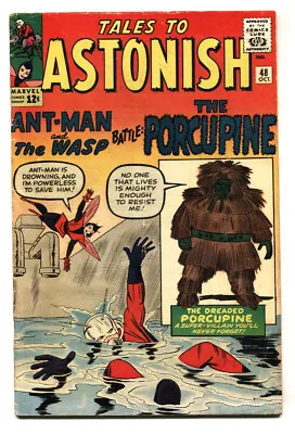 Buy TALES TO ASTONISH #48 1st Porcupine Comic Book 1963-ANT MAN- VG • 155.68£