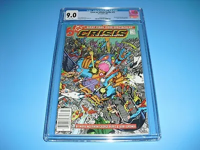 Buy Crisis On Infinite Earths #12 CGC 9.0 Newsstand WHITE PAGES 1986! DC Perez D26 • 51.26£
