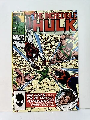 Buy INCREDIBLE HULK #316 1986 Marvel Comics NM- 9.2 • 8£