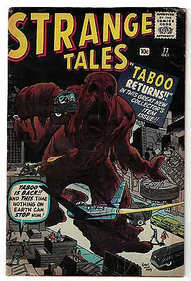 Buy Strange Tales  Marvel Comics 77 VG- 3.5 1960 Dr Villain Master Khan Atlas • 74.99£