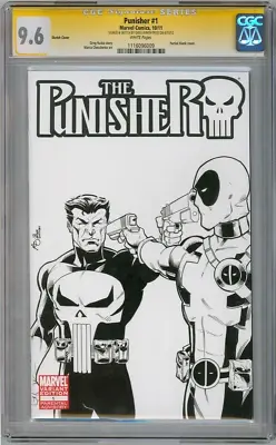 Buy Punisher #1 Blank Cgc 9.6 Signature Series Signed Deadpool #54 Sketch Marvel • 149.95£