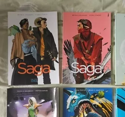 Buy Saga Graphic Novel 1 2 Image Comics Brian K Vaughan Fiona Staples Bundle • 8.95£