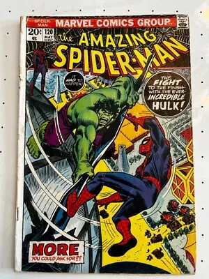 Buy Amazing Spider-Man 120 1973 Spider-Man Vs Hulk John  Romita Conway Marvel • 21.41£