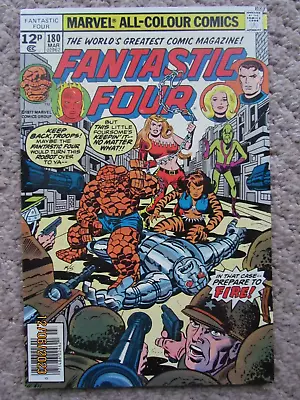 Buy FANTASTIC FOUR #180 (1976) Stan Lee & Jack Kirby #101 Reprinted; Nice Flat Fn/VF • 5.25£