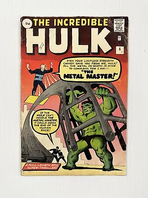 Buy Incredible Hulk #6 1963 VG/FN 1st App Of The Teen Brigade & Metal Master Pence • 600£