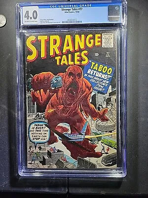 Buy 1960 STRANGE TALES #77 - Kirby & Ditko - Pre-Super Hero Marvel Comics CGC 4.0 • 114.64£
