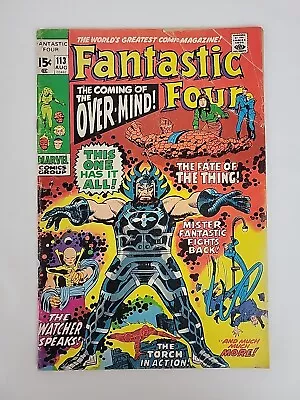 Buy Fantastic Four Issue #113 15 Cent Marvel Comic Book 1971 • 24.06£