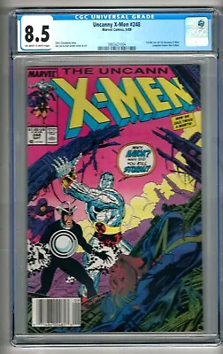Buy Uncanny X-Men #248 (1989) CGC 8.5  OW/W  Claremont - Lee   NEWSSTAND   • 39.57£