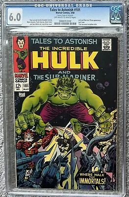 Buy Cgc 6.0 Fn Tales To Astonish (marvel,1968) #101 Silver Age ~ • 118.74£
