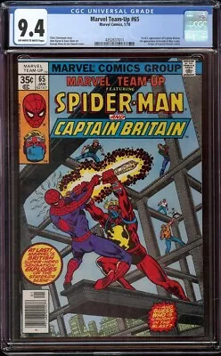 Buy Marvel Team Up # 65 CGC 9.4 OWW (Marvel 1978) 1st U.S Appearance Captain Britain • 154.36£