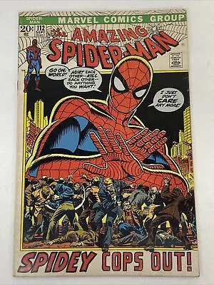 Buy Marvel Comics Group The Amazing Spider-Man #112 1972- Spidey Cops Out! • 39.46£