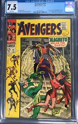 Buy (1967) Avengers 47 CGC 7.5 Magneto Walks The Earth • 175£