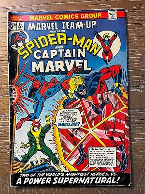 Buy Marvel Team-up #16, Spider-man And Captain Marvel, Very Good • 9.63£