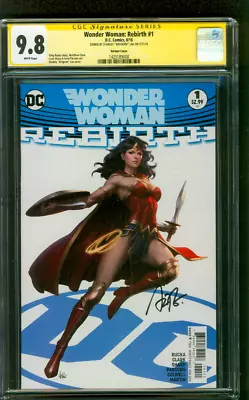 Buy Wonder Woman Rebirth 1 SS 9.8 Artgerm Variant 8/16 • 200.61£