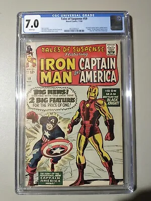 Buy Tales Of Suspense #59 CGC 7.0 WHITE Pages - 1964 Captain America/Iron Man! • 337.02£
