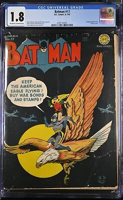 Buy Batman #17 (Jun-Jul 1943, D.C. Comics) CGC 1.8 GD- | 4391144001 • 719.56£