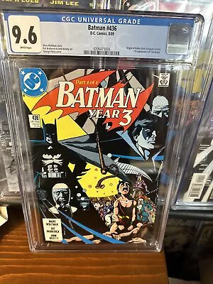 Buy Batman 436 CGC 9.6 1989 4345608004 1st Tim Drake Origin Robin-Retold Year 3 Key • 39.52£