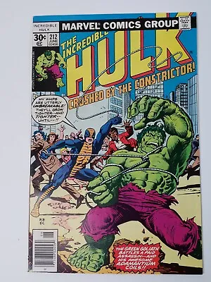 Buy The Incredible Hulk 212 1st Constrictor Higher Grade Copy Bronze Age 1977 • 23.69£