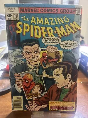 Buy 1977 Marvel Comics # 169 The Amazing SPIDER-MAN NEWSSTAND ISSUE • 20.02£