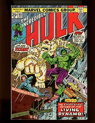 Buy (1975) The Incredible Hulk #183 - KEY ISSUE!  FURY AT 50,000 VOLTS!  (5.0) • 4.56£
