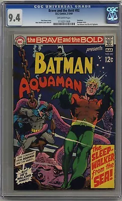 Buy Brave And The Bold #82 Cgc 9.4 Off-white Pages Dc Comics 1969 • 197.65£