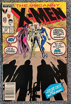 Buy UNCANNY X-MEN #244 Marvel Comics KEY 1989 1ST APPEARANCE OF JUBILEE - VF/NM • 39.52£