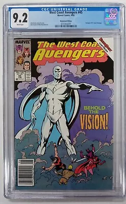 Buy West Coast Avengers #45 CGC 9.2 WP Newsstand 1st Appearance Of White Vision • 55.30£