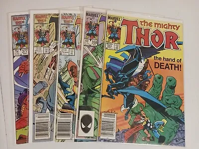 Buy Thor Lot #343 358 371 374 377 (1986 Marvel) Beta Ray Bill Newsstand High Grade • 11.61£