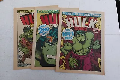 Buy UK Marvel Weekly HULK Issues 1-3 1979 • 5£