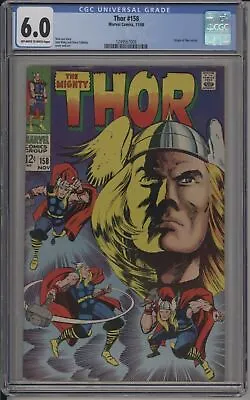 Buy Thor #158 - Cgc 6.0 - Origin Of Thor Retold - Stan Lee Story • 91.14£
