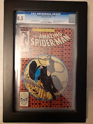Buy Amazing Spiderman # 300  Cgc 8.5  Key 1st Full Venom Todd Mcfarlane 1988 Framed • 439.99£
