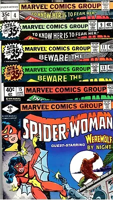 Buy SPIDER-WOMAN 4 9 11 13 15 19  WEREWOLF BY NIGHT Cover/Story!  SHROUD!  VF- (7.5) • 37.09£