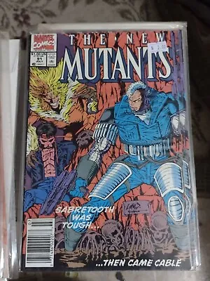 Buy NEW MUTANTS  # 91 1990 Marvel  LIEFELD Cable Sabertooth   Newstand VariaNT • 5.08£