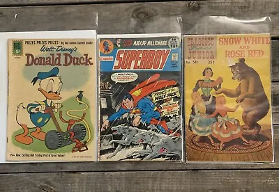 Buy (3 Each) Dc Superboy #180, Snow White And Rose Red #541, Donald Duck #78 • 1.61£