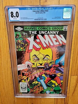 Buy Uncanny X-Men #161 CGC 8.0 White Pages Origin Of Magneto Marvel Comics 1982 🔑  • 45.46£
