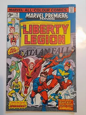 Buy Marvel Premiere #29 Apr 1976 VGC- 3.5 1st Team Appearance Of The Liberty Legion • 4.99£