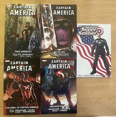 Buy Captain America 5 TPB Lot (201) Brubaker ~ Collects 602-619 + Super-Soldier 1-4 • 43.48£