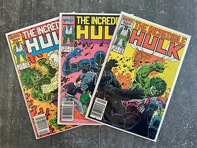 Buy Incredible Hulk #327 #328 #329 | Newsstand Copies | VF | B&B (Marvel 1987) • 4.50£