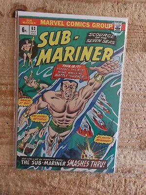 Buy Marvel Comic Bronze Age Namor The Sub Mariner 63 FN • 4.99£