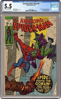 Buy Amazing Spider-Man #97 CGC 5.5 1971 1253471001 • 79.12£
