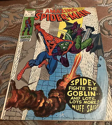 Buy The Amazing Spider-Man Marvel Comics #97 Spider-Man Fights The Green Goblin • 60£