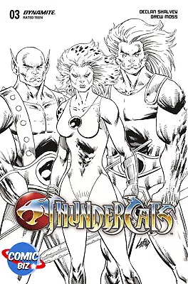 Buy Thundercats #3  (2024) 1st Printing *liefeld B&w 1:10 Variant Cover Y* Dynamite • 5.99£