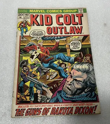 Buy 1972 Marvel Comic ~ Kid Colt Outlaw ~ The Guns Of Dakota Dixon ~ Volume 1 #163 • 15.96£