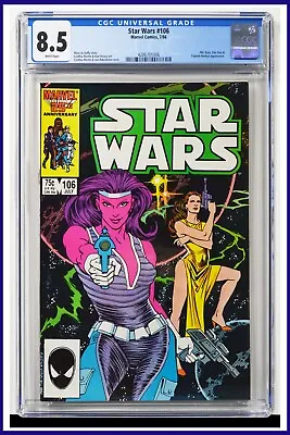 Buy Star Wars #106 CGC Graded 8.5 Marvel July 1986 White Pages Comic Book. • 56.92£